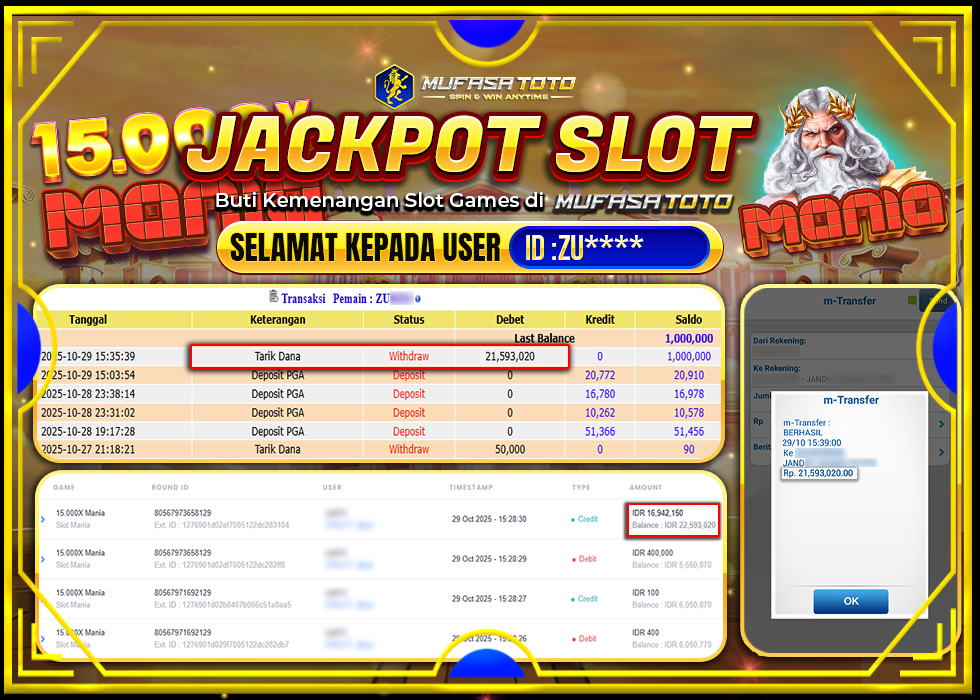MUFASATOTO JACKPOT PRAGMATIC PLAY Rp.21.593.020|LUNAS